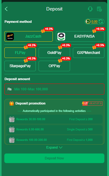 A6Win Deposit