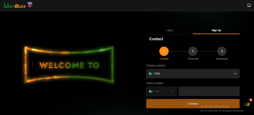JeetBuzz Pakistan Registration