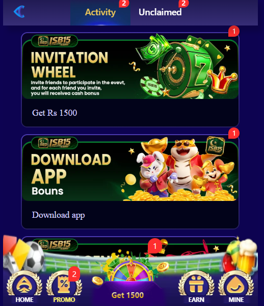 ISB15 Game Welcome Bonus