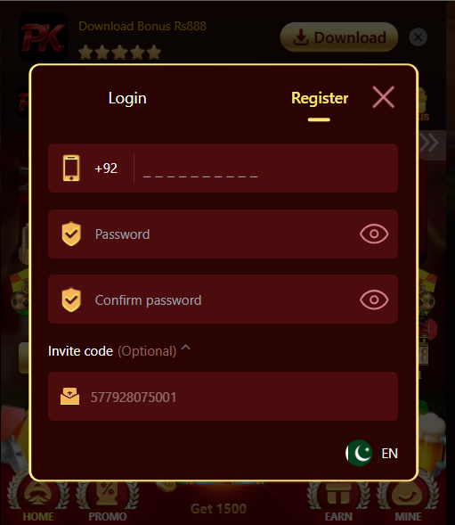 PKPlus Game Registration Process