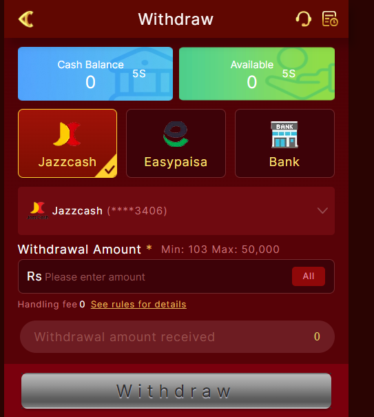 Jeeto786 Game Withdrawal Process