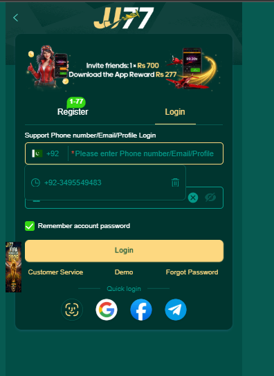 JJ77 Game Login Guide
