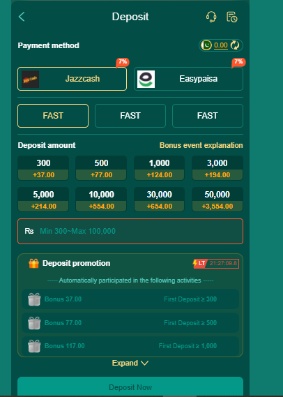 SK-E999 Deposit Methods